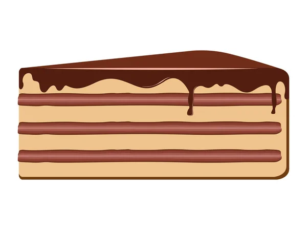 Isoliertes Stück Kuchen — Stockvektor