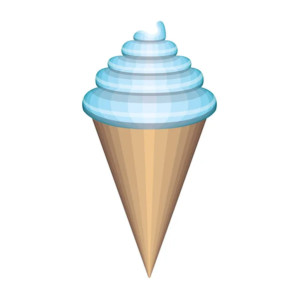 Isolated ice cream cone — Stock Vector