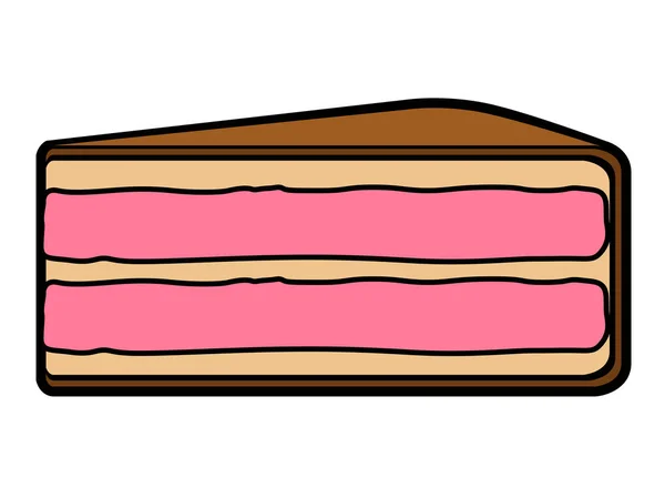 고립 된 조각 케이크 — 스톡 벡터