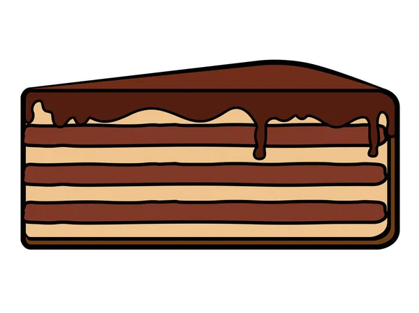 Isoliertes Stück Kuchen — Stockvektor