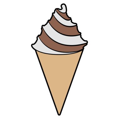 İzole dondurma koni