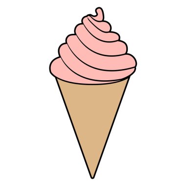 İzole dondurma koni