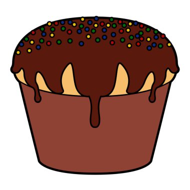 Çikolata kremalı kek.