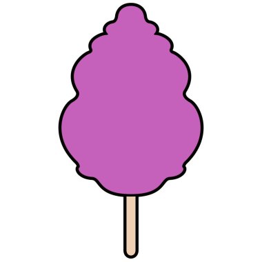 İzole pamuk şeker simgesi