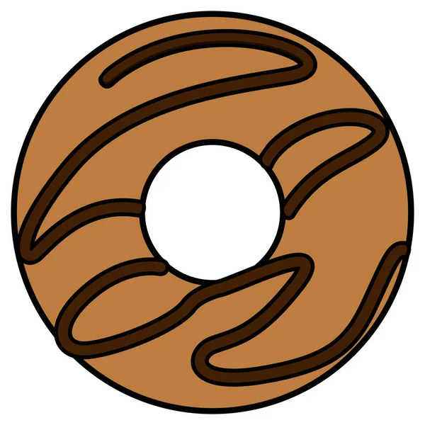 Isolierte süße Donut-Bild — Stockvektor