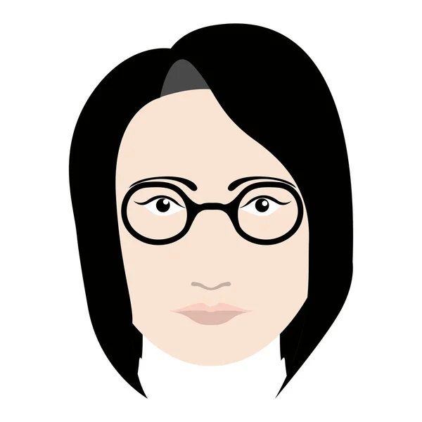 Hipster avatar chica con gafas — Archivo Imágenes Vectoriales