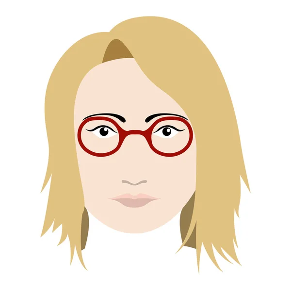 Hipster avatar chica con gafas — Archivo Imágenes Vectoriales