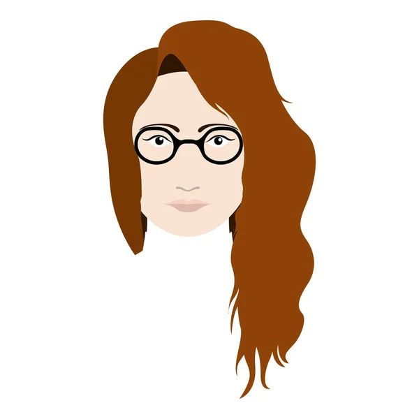 Hipster avatar chica con gafas — Archivo Imágenes Vectoriales