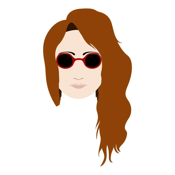 Hipster Mädchen Avatar mit Sonnenbrille — Stockvektor