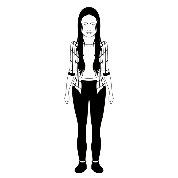 Chica hipster aislada — Archivo Imágenes Vectoriales