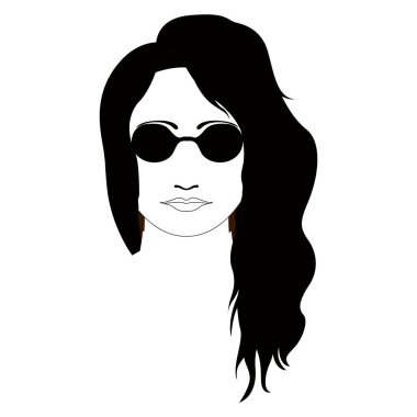 Güneş gözlüğü ile Hipster kız avatar