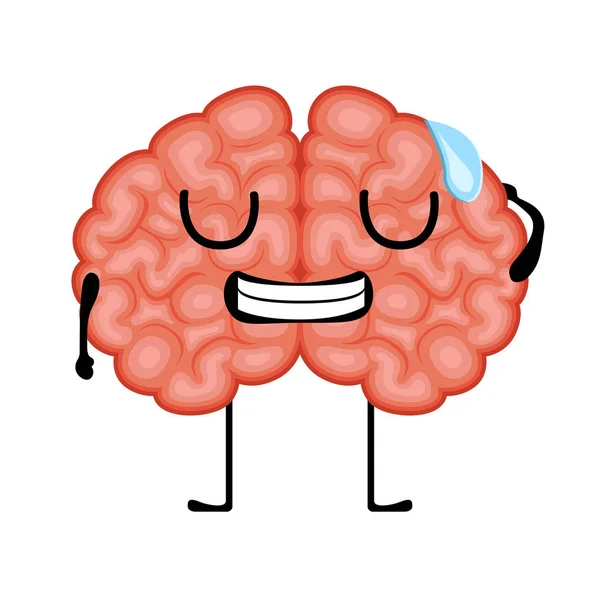 Imagem de desenho animado do cérebro isolado —  Vetores de Stock