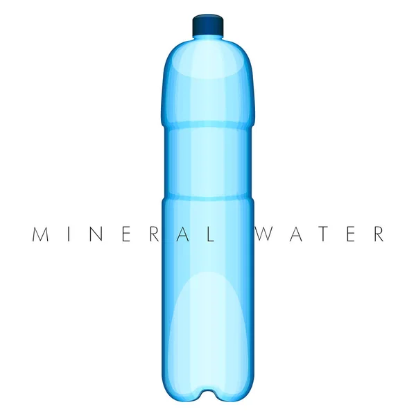 Fles mineraalwater met tekst — Stockvector