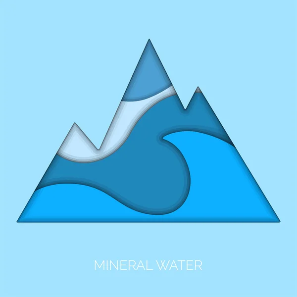 Plakát s minerální vodou — Stockový vektor