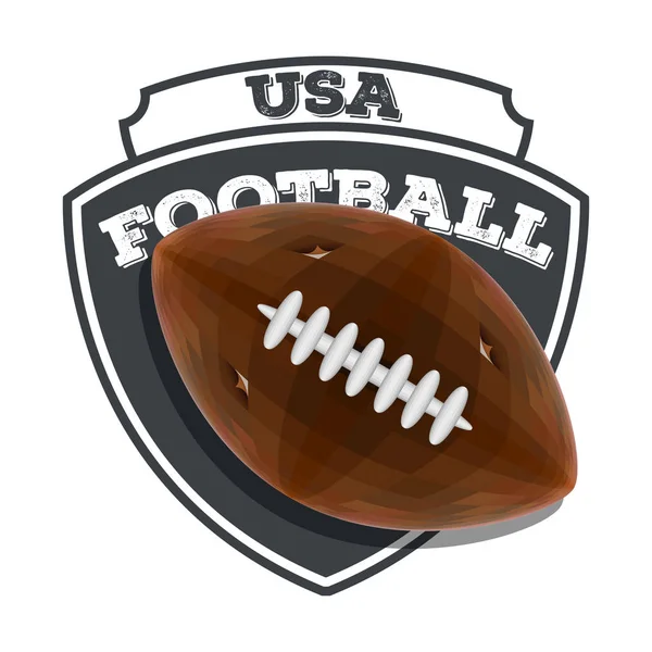 Emblème isolé du football — Image vectorielle