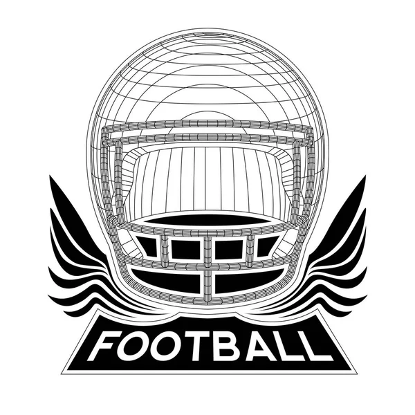 Isolated football emblem — Stock Vector