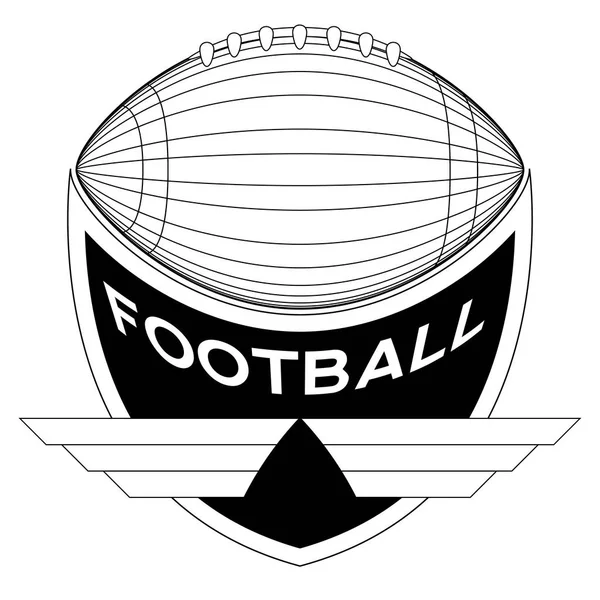 Απομονωμένη ποδόσφαιρο έμβλημα — Διανυσματικό Αρχείο