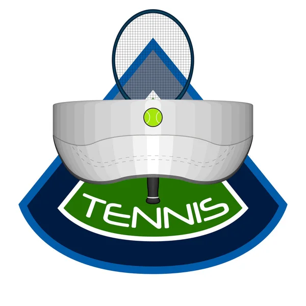 Emblème isolé du tennis — Image vectorielle