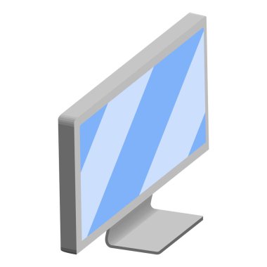 İzole 3d monitör ekranı