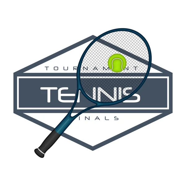 Vereinzeltes Tennis-Emblem — Stockvektor