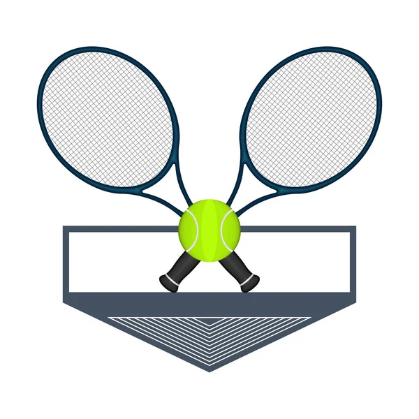 Vereinzeltes Tennis-Emblem — Stockvektor