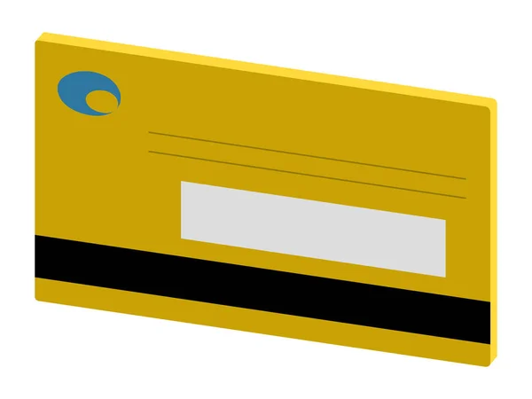 Изолированная 3d кредитная карта — стоковый вектор