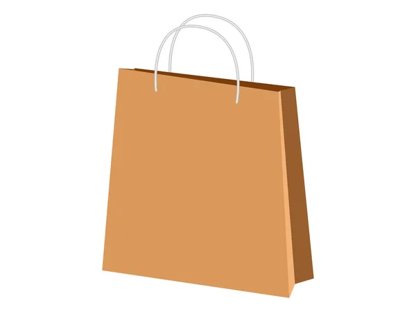 Ізольований 3d сумка для покупок — стоковий вектор