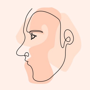 Renkli bir arka plan üzerinde izole basitlik yüz