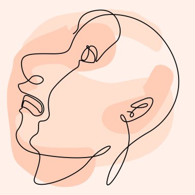 Renkli bir arka plan üzerinde izole basitlik yüz