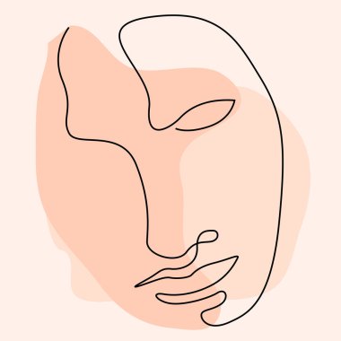 Renkli bir arka plan üzerinde izole basitlik yüz