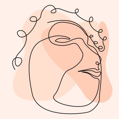 Renkli bir arka plan üzerinde izole basitlik yüz