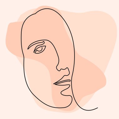 Renkli bir arka plan üzerinde izole basitlik yüz