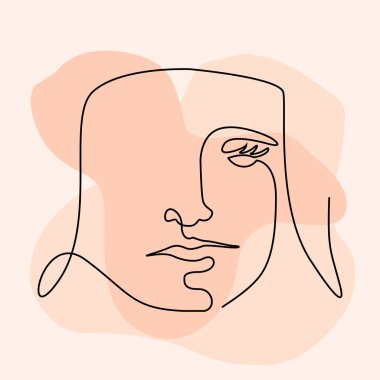 Renkli bir arka plan üzerinde izole basitlik yüz