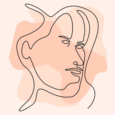 Renkli bir arka plan üzerinde izole basitlik yüz