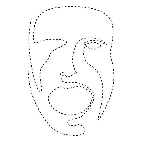 Ізольована плямиста лінія краси простота обличчя — стоковий вектор