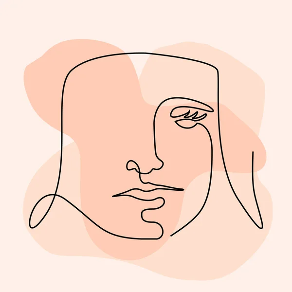 Изолированная простота лица на цветном фоне — стоковый вектор