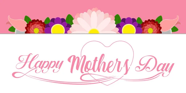 Greeting card for Mother day with flowers and text — Stock Vector