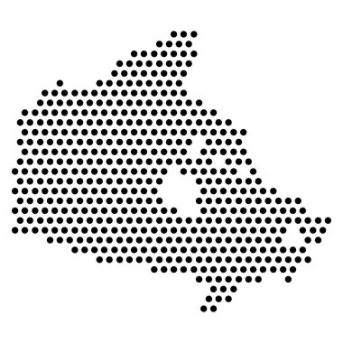 Kanada izole noktalı siyasi harita