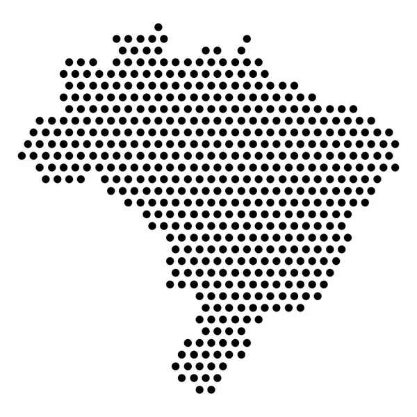 ブラジルの孤立した点線の政治地図 — ストックベクタ