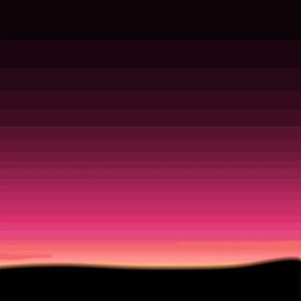 Paisaje marino hermoso aislado con ilustración del atardecer — Vector de stock