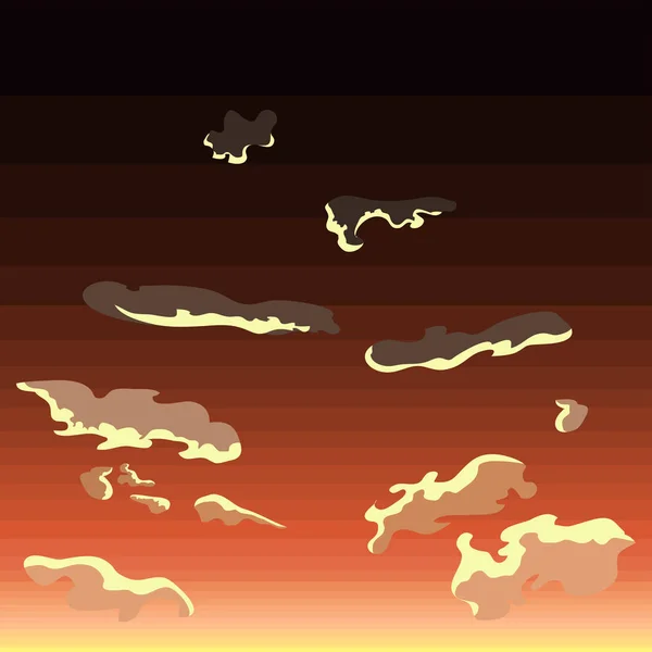 Isolerad vacker Seascape med solnedgång illustration — Stock vektor