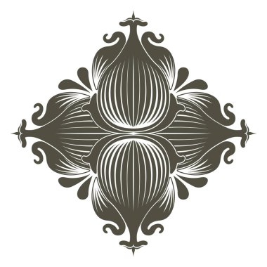 İzole çiçekler Arapça mehndi görüntü. Mandala