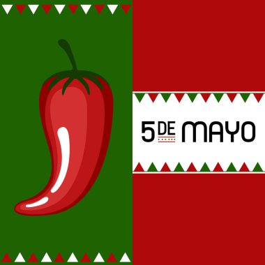 Bir biber ile Cinco de mayo poster