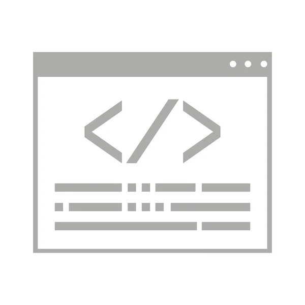 Janela do navegador com um par de suportes e uma barra — Vetor de Stock