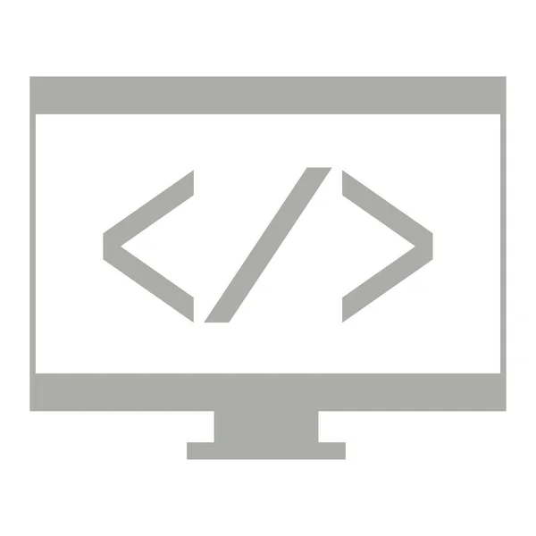 Számítógép-monitor készülék szögletes zárójelpár — Stock Vector