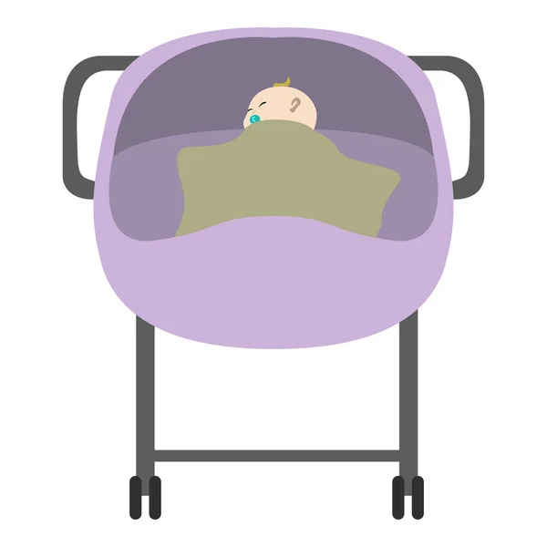 Isolated baby on a stroller image — Stock Vector