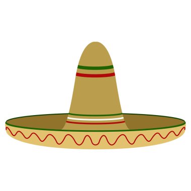 İzole geleneksel renkli Meksika şapka görüntü