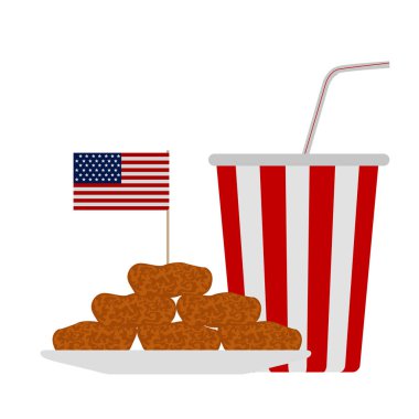 Bir soda ile nuggets Combo