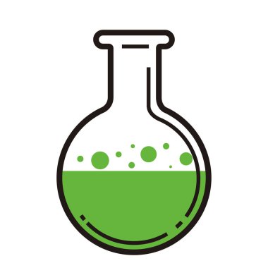 İzole bolilng flas witn yeşil sıvı