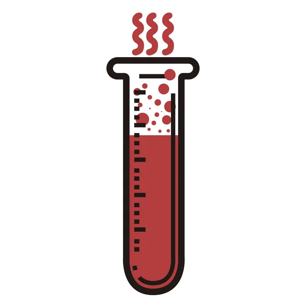Kırmızı sıvı ile izole test tüpü — Stok Vektör